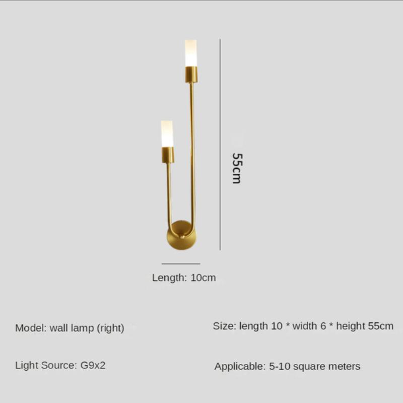 Modern Led Wall Lamps Bedroom Bedside Interior Wall Light Living Room Background Wall Corridor Gold Wall Sconce Indoor  Lighting