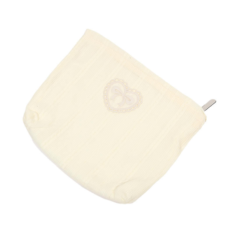 Beautiful INS Simplicity Cosmetic Bag Sweet Embroidery Bow Striped Makeup Case Portable Travel Earphone Cable Storage Bags