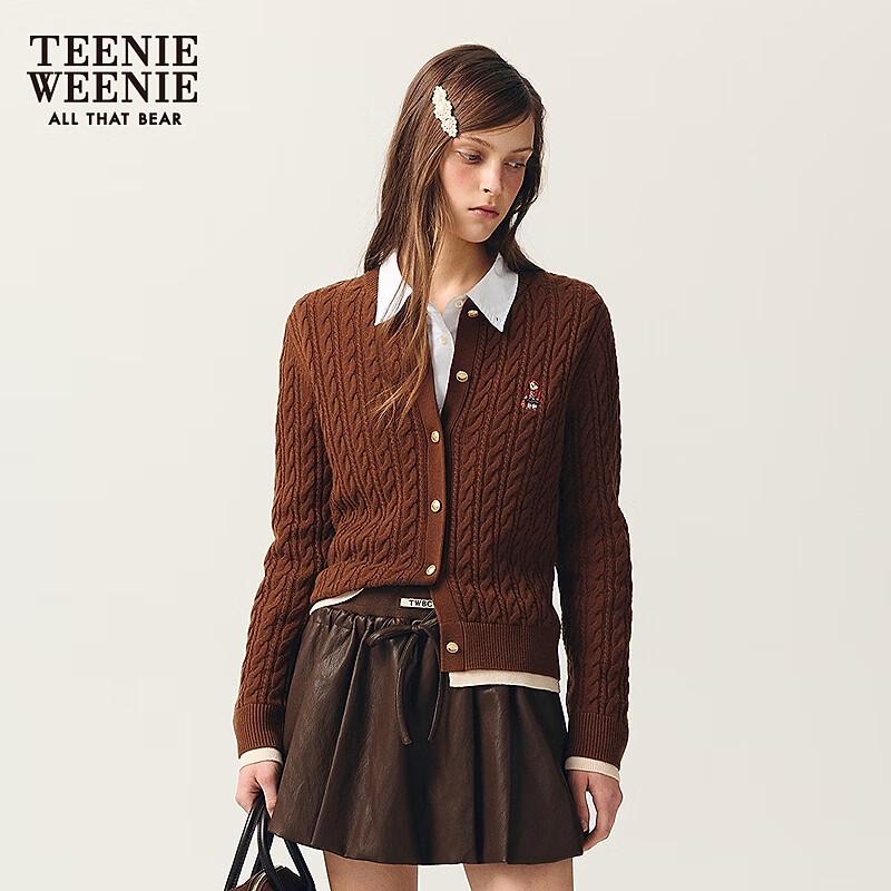 Teenie Weenie Women's Bear Cartoon Knitted Cardigan