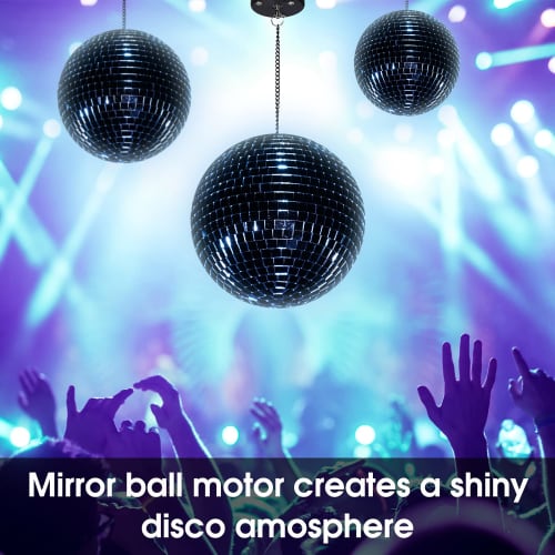 NuLink 3 RPM Mirror Ball Motor, Heavy-Duty Disco Ball Motor Rotator, Supports 4, 6, 8, 12, and 16-inch Balls, for Indoor Nightclubs, DJs, and Party De