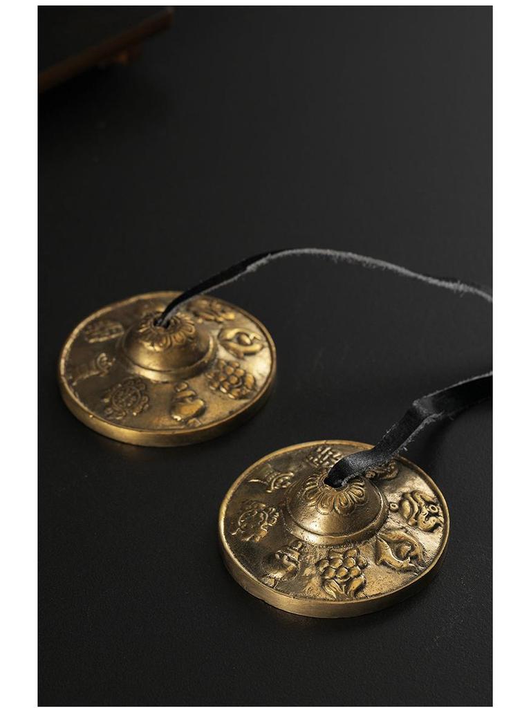 Nepal Handmade Brass Cymbals: Percussion Gong & Yoga Awakening Instrument
