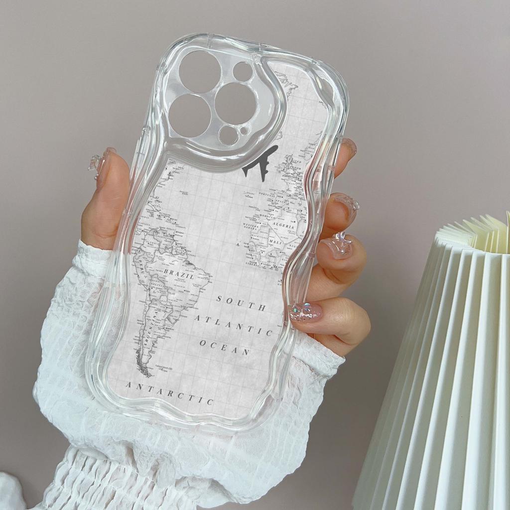 Ae89 Map aircraft trajectory Protective Phone Cases for Apple iPhone 16 15 14 13 Pro Max 11 12 mini XR 7 8 6s Plus XS Max SE Wave TPU Back Cover