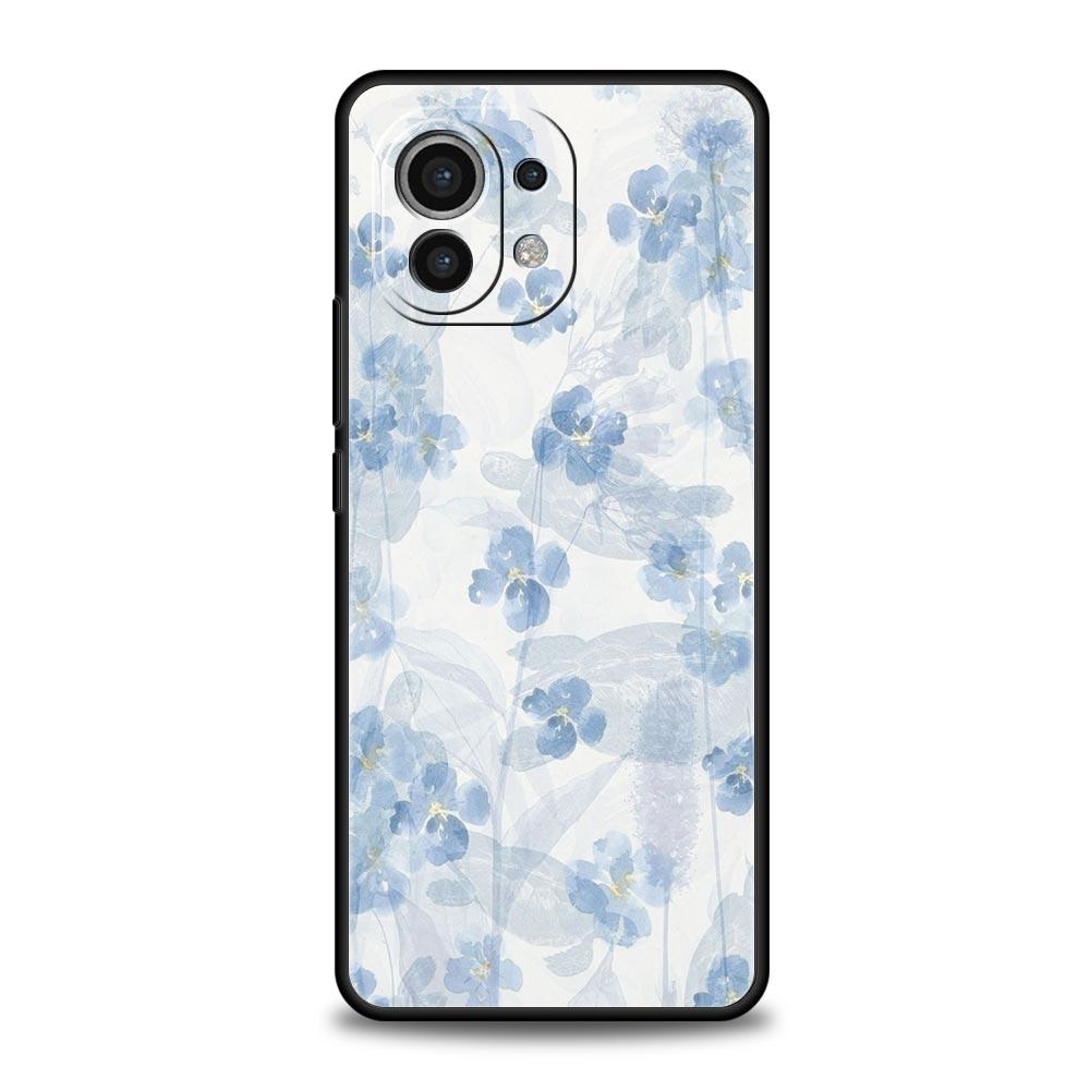 Phone Case For Xiaomi Mi 15 14 13 12 11 Lite 14T 13T 12T 11T Pro Poco X7 X6 X5 X3 Pro F6 F5 F4 Cover Soft Pale Little Flower