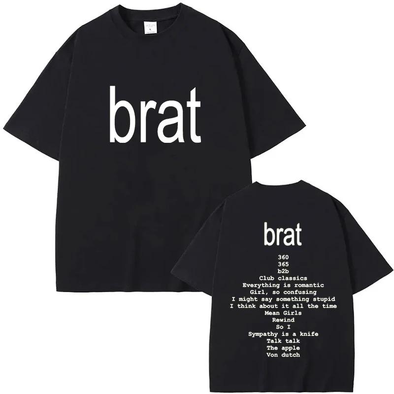 T-Shirt Brat Album Print Men Women Cotton Hip Hop Oversized Tshirt Short Sleeve T Shirt
