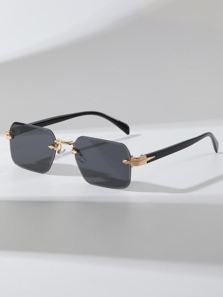 Square Cut-Edge Frameless UV Protection Sunglasses for Men & Women - European & American Style