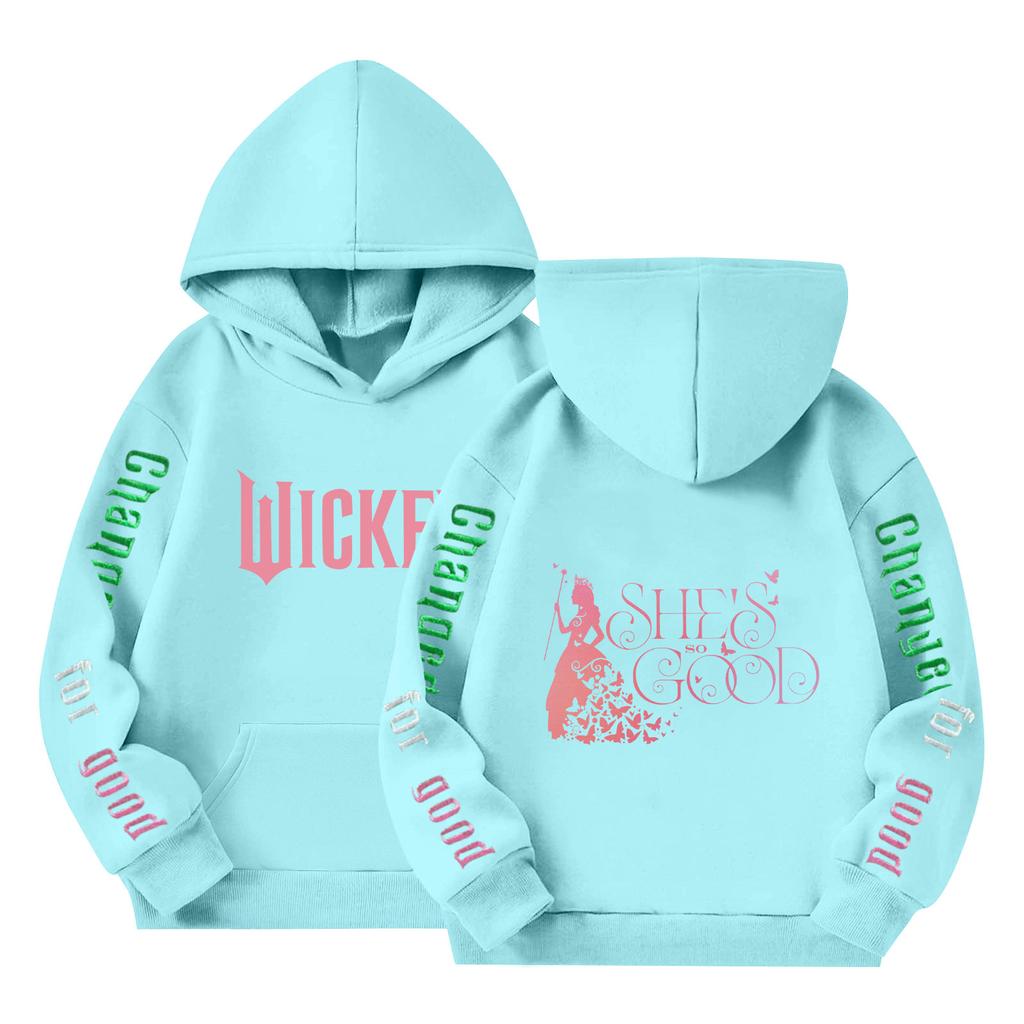 Kinder Langarm Lockerer Pullover Buchstabenaufdruck Kordelzug Kapuzen-Sweatshirt