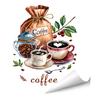 Adesivo Murale Tazza da Caffè Tè Rimovibile Stacca e Attacca Latte Decorazioni Murali Adesivi Cartello Caffè Divertente per Cucina Casa Ufficio