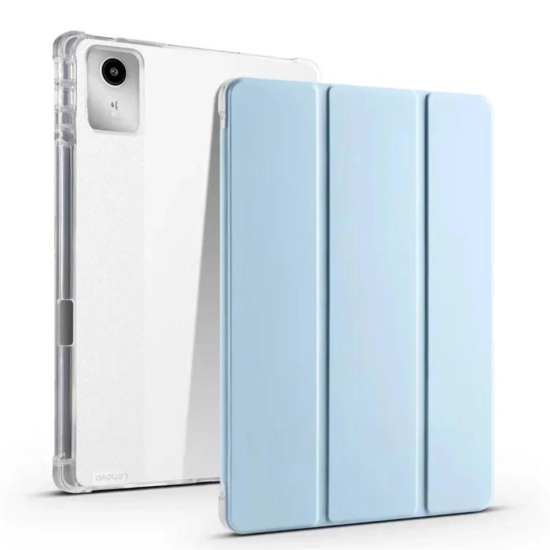 Tablet Cover for Lenovo Xiaoxin Pad 2024 Tab M11 TB-330FU TB-331FC with Pencil Holder Soft Back Funda Lenovo Tab M11 Wake/Sleep Leather Case