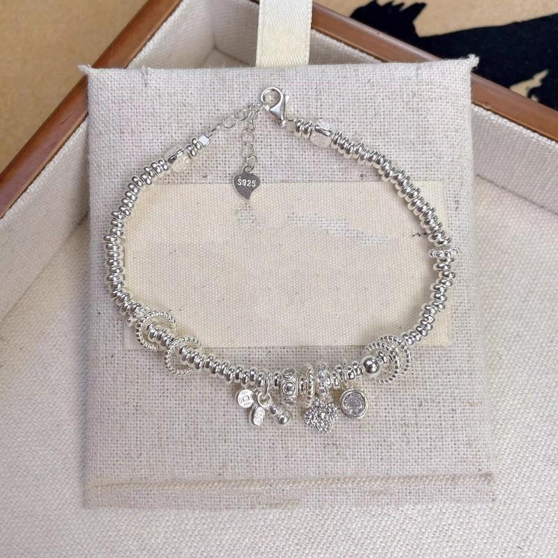 Elegant Vintage Chinese Style Clover Bracelet Women Men Copper Plated Jewelry Floral Design Stackable Accessory