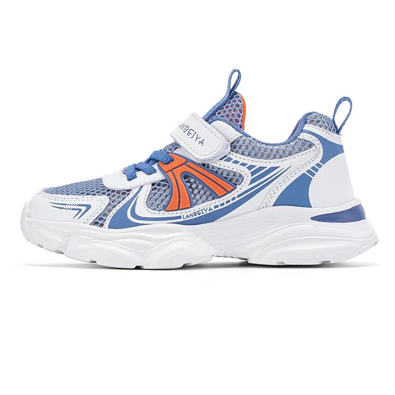 

Summer Kids Shoes Boy Sneaker Mesh Breathable Lightweight Children Casual Sneaker Fashion Boy Tennis Sports Shoes 4 To 12 Years 28 синий