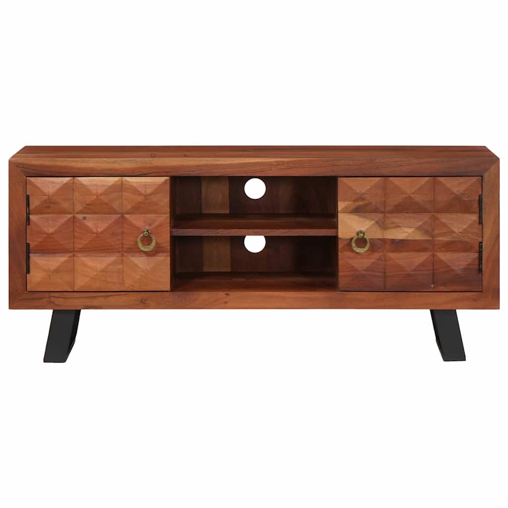 TV Stand Honey Brown 112 X 30 X 48 Cm Solid Acacia Wood