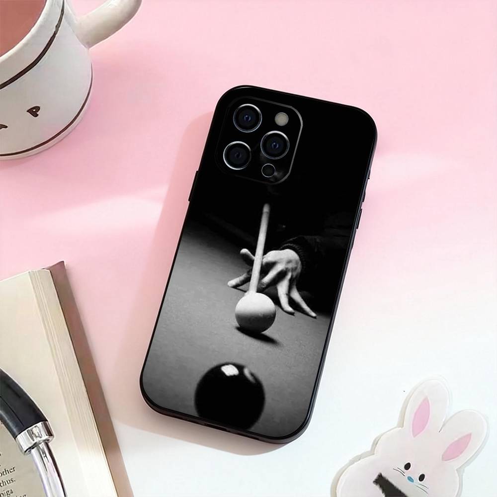 Billiards Snooker Phone Case For iPhone 17,16,15,14,13,12,11 Plus,Pro,Max,XS Silicone Soft Cover