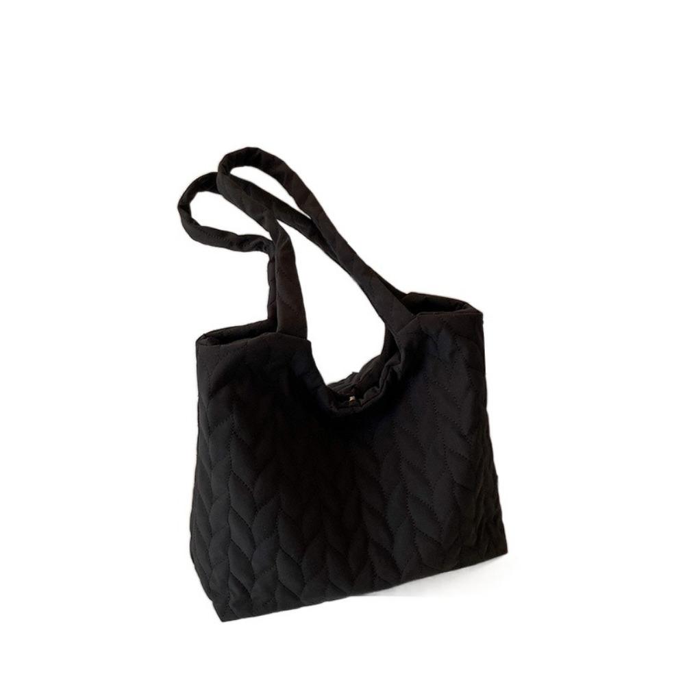 Měkká bavlnou polstrovaná prošívaná taška přes rameno Jednobarevná dámská podpažní taška Přenosné kabelky Víkend