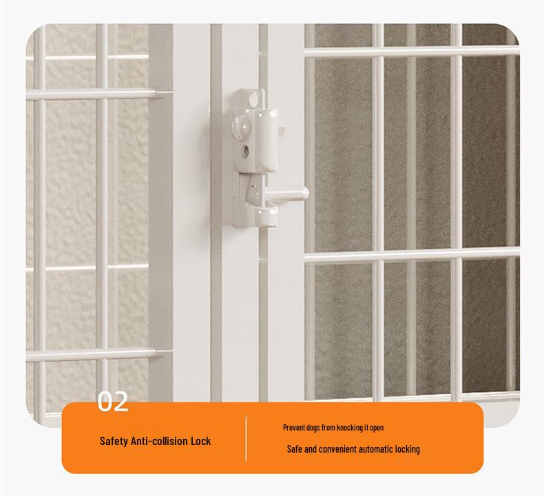 Heavy-Duty Iron Dog Cage for Medium and Large Dogs - Square Tube Design