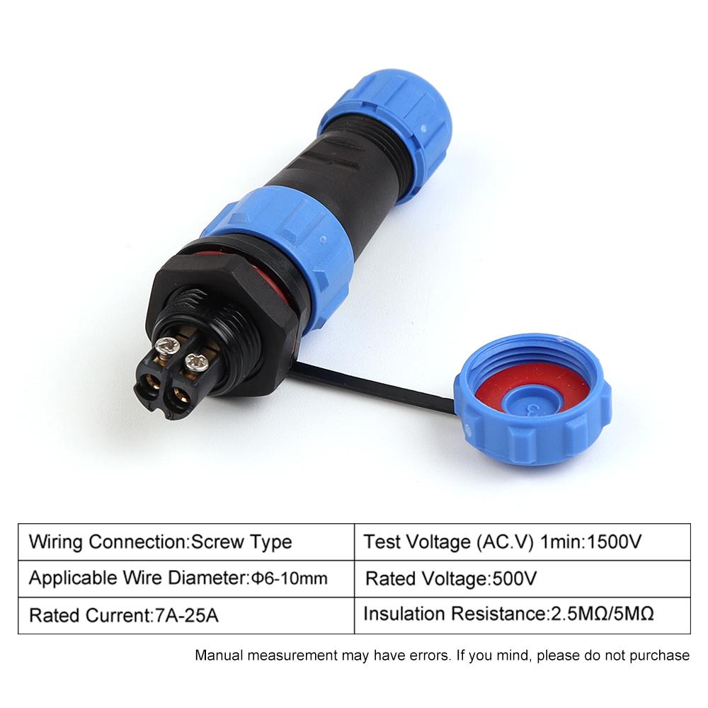 

LP/SP13 1 Комплект Авіаційних Роз ємів IP68 Водонепроникний 2/3 Контактний Гайка/Фланець/Док-станція Штекер та Гніздо Панельне Кріплення Безпайковий 1 set&2P