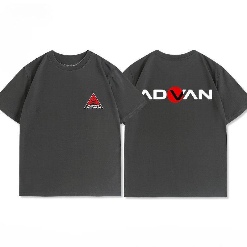 Japan JDM Modified Yokohama Advan Wheel Hub Short-sleeved Clothing Summer and WoCasual Wear Loose Cotton T-shirt