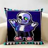 SSans Undertale Anime Cushion Cover Natural Linen Organic Fabric DoubleSided Printing Room Sofa Decor Pillow Case