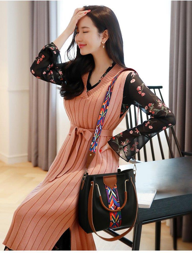 2024 Women's Fashion Four-Piece Bag Set: Handbag, Shoulder Bag, Crossbody, and Bucket Bag