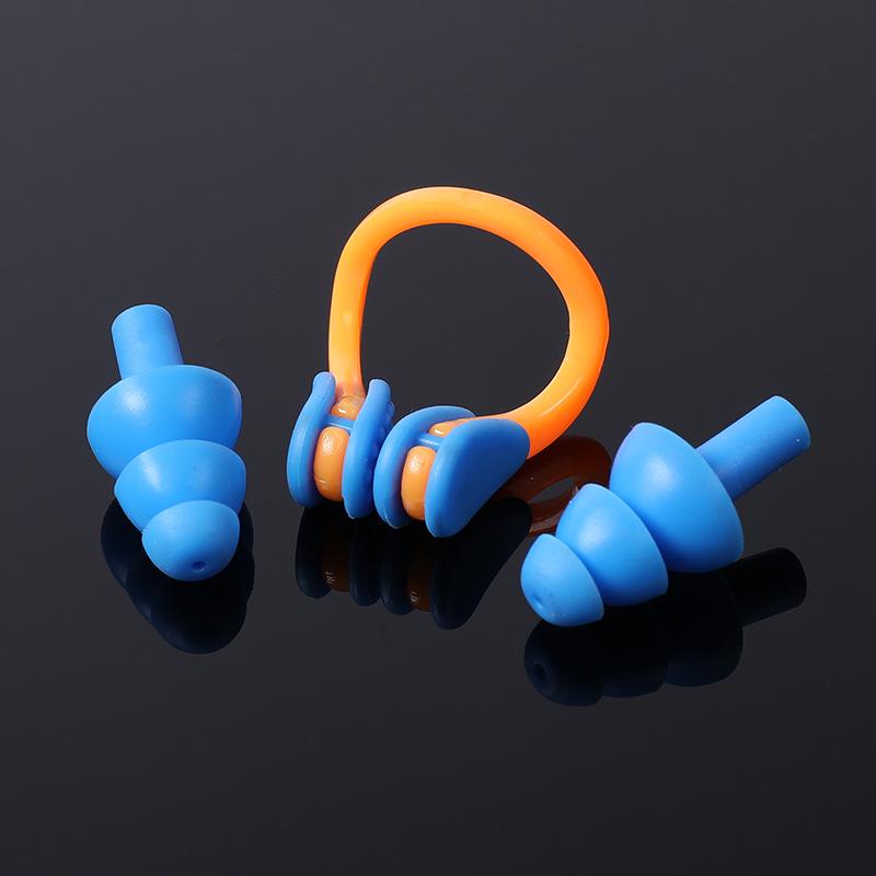 Waterproof Silicone Swimming Nose Clip & Ear Plugs Set with Case
