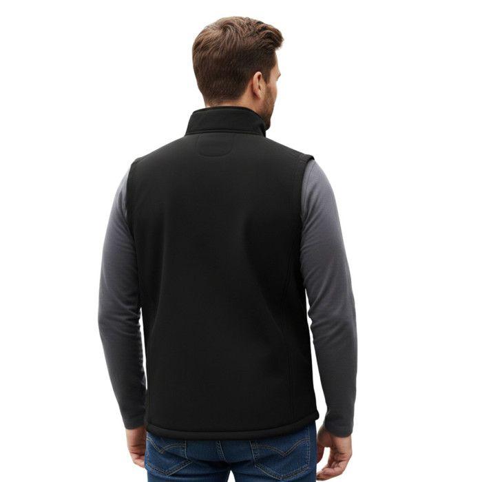 Gilet Softshell Homme Sans Manches en Polyester Recyclé - Noir