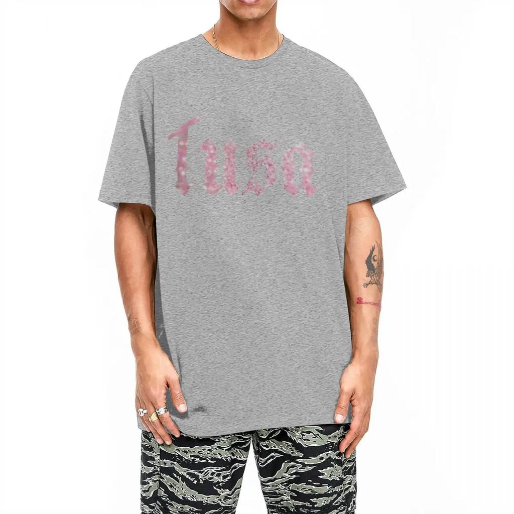 Casual Tusa Karol G Pink T-Shirt Men Round Neck Cotton T Shirt Short Sleeve Tee Shirt Plus Size Clothes