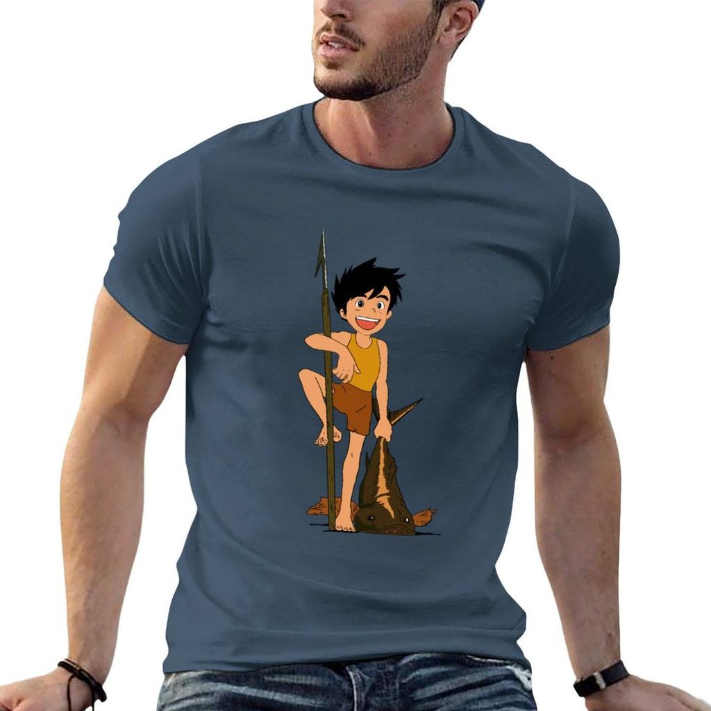Conan Il Ragazzo del Futuro Illustrazione Fan Art T-shirt top t-shirt personalizzata dogana progetta la tua t-shirt bianca da uomo