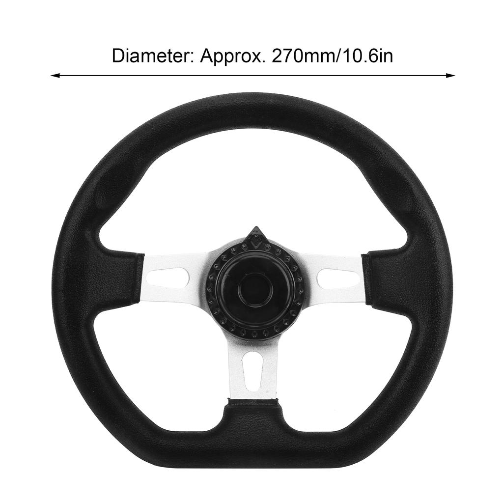 Kart Racing Steering Wheel Off‑Road Kart Steering Wheel 270mm 3 Spokes Modification Universal for 150cc‑250cc Engines