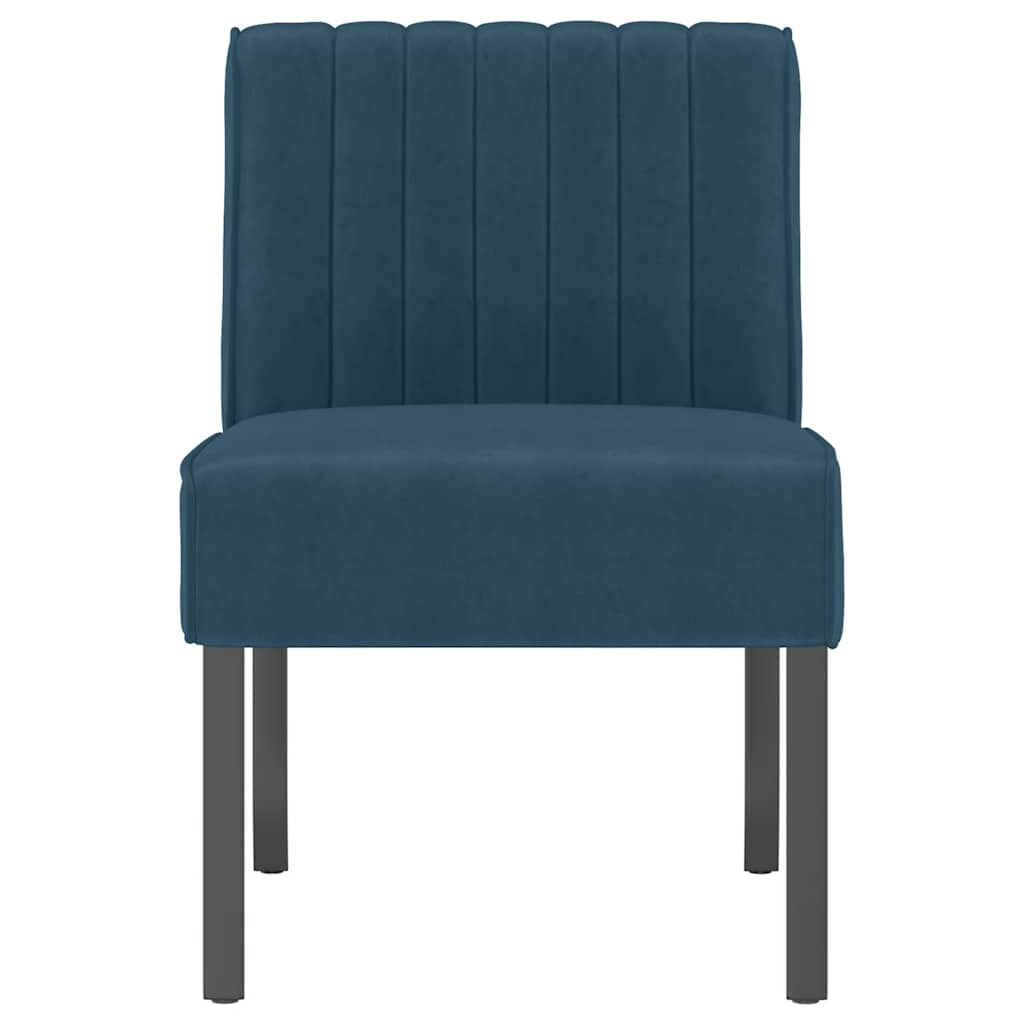 Vidaxl Armchair, Blue, Upholstered In Velvet
