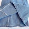 Gonna estiva da bambina con scollo quadrato e gonna in denim per bambini