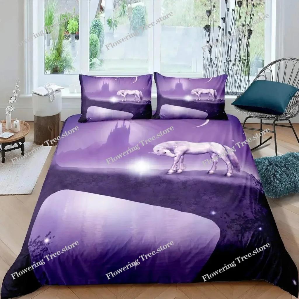 Brug Landschap Digitaal Print Dekbedovertrek Set Voor Kinderen Jongens Meisjes Polyester Beddengoed Set Dubbel Eenpersoons Maat Met Kussensloop