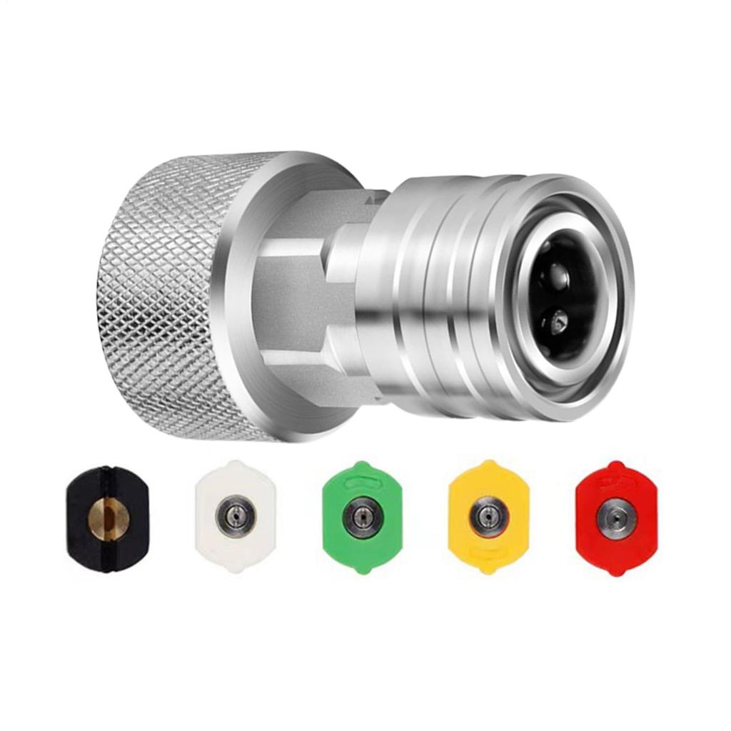 Garden Hose To Pressure Washer Fitting 3/4 GHT To 1/4-inch Attachment Pressure Washer Quick Convert Kit For Plant Watering Patio