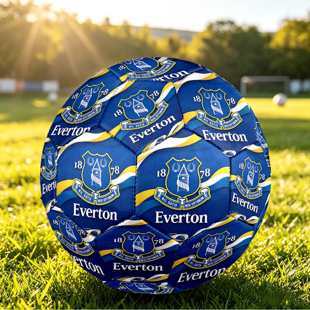 Everton FootballPrinted Size 5 Soccer Ball, Anti Slip Adult Match Football Souvenir for Football Fans