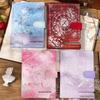 Rose Butterfly Laser Stamped Notebook with Magnetic Buckle - Retro Style Student Diary