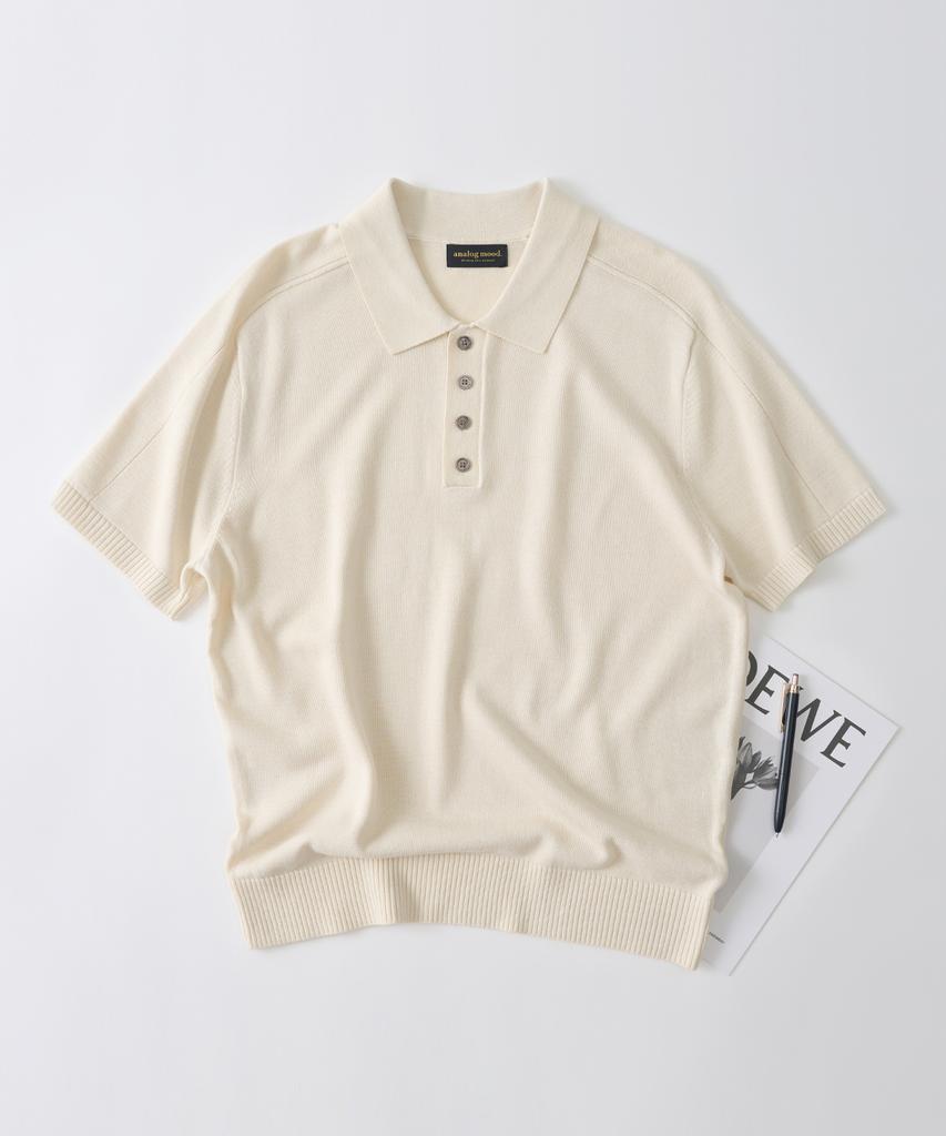 ANALOG MOOD Sepia Drop Short Sleeve Knit (Ivory)