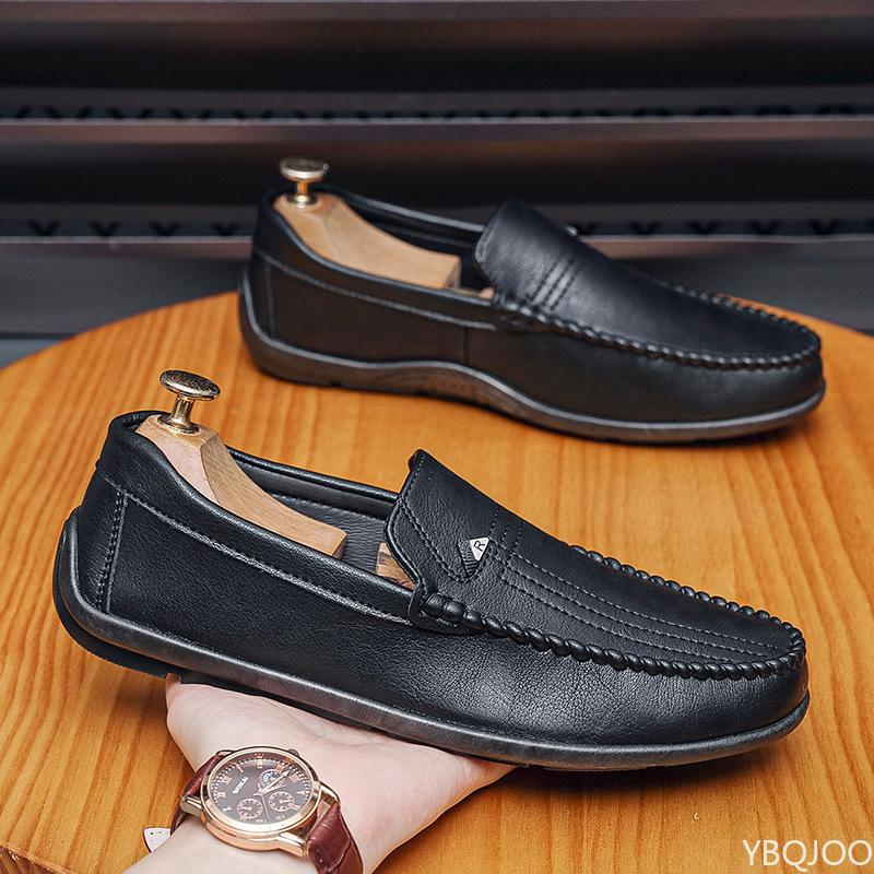 Men's Flat Bottomed New Casual Single Shoe Cover with Soft Sole for Lazy People To Step On Bean Shoes Loafers Zapatos De Hombre