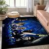 Schalke 04 Football Field Outline Rug, Anti-Slip Floor Mat with Official S04 Crest Print, Sports Decor Carpet for Fan Cave & Bedroom