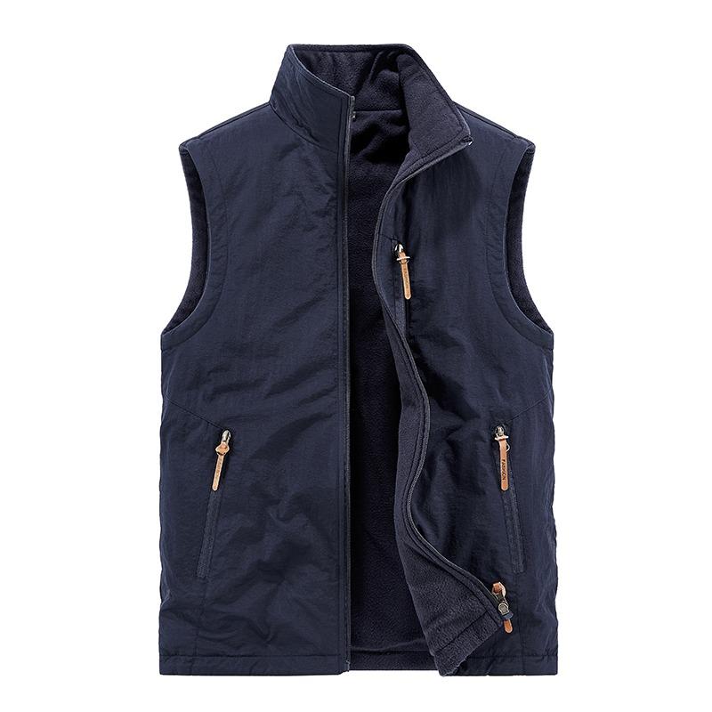 Polar  Double-sided Vest for Men Autumn and Winter Outdoor Loose Casual Sports  Jacket