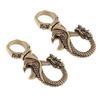 2 Pcs Brass Keychain Bottle Opener Beverage Can Car Key Hook Keyring Tool Retro Dragon Design