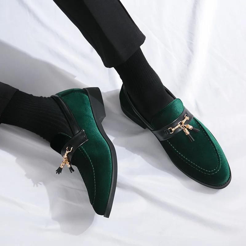 Férfi alkalmi bőrcipők Férfi Divat Patchwork Party Esküvői Naplopók Mokaszinok Férfi Felcsúsztatható Könnyű Kényelmes Vezetési Lapok