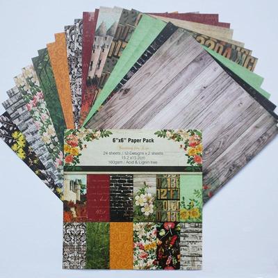 24 Sheets Forest Craft Paper Cutting Dies Art Background Origami Scrapbooking Card Making.