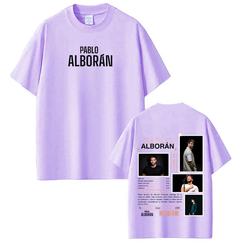 Singer Pablo Alboran Clickbait Album Cover Tshirts Mens Clothing Harajuku Hip Hop Street T Shirt Casual Comfort Loose Tshirts