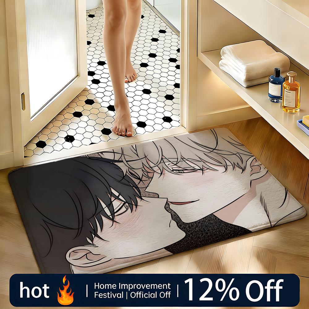 Soft Absorbent Non-Slip Rug Character L-low Tide in TwilightS Floor Mat Home Decor Doormat Bedroom Floor Mat Shower Carpet
