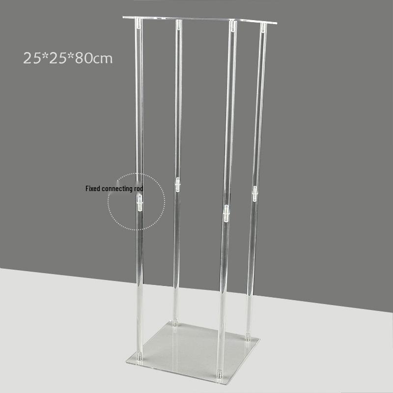 Elegant Transparent Square Frame Flower Stand for Weddings and Events