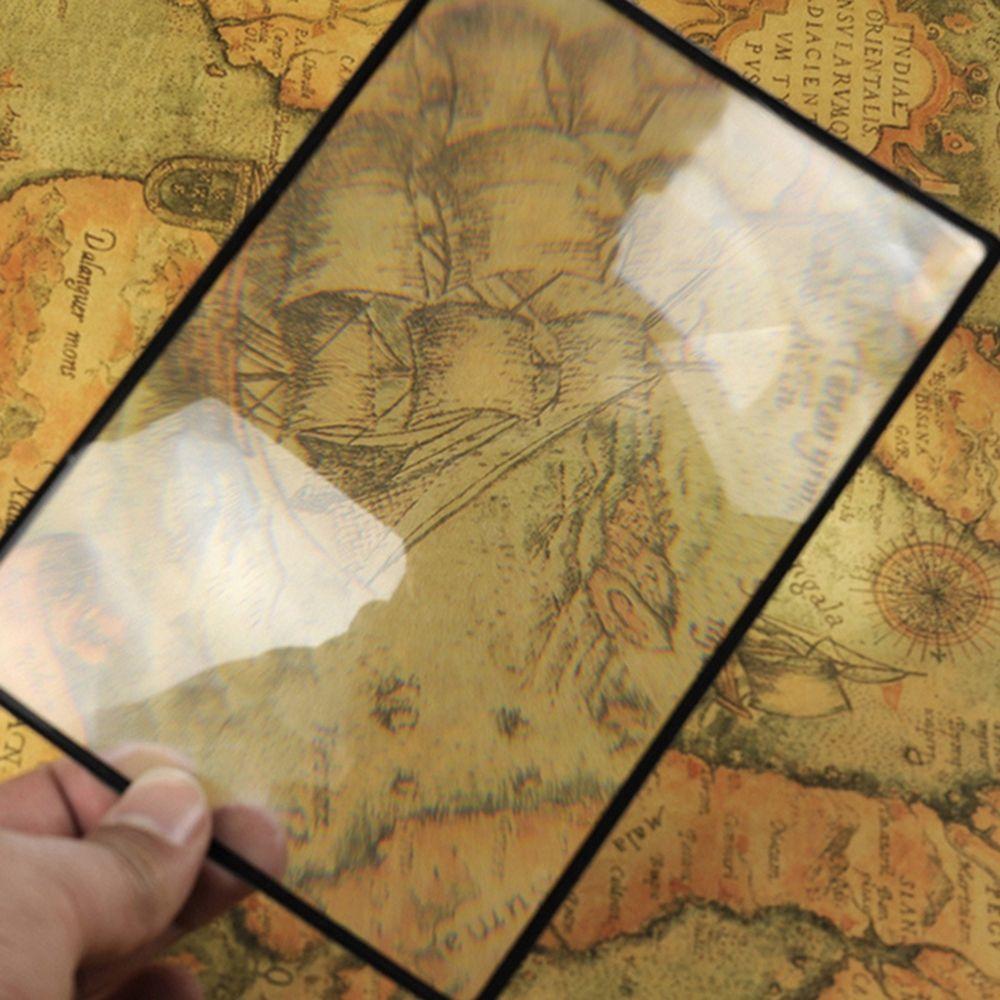 A5 Flat PVC Transparent X3 Magnifying Magnifier Sheet Book Page Magnification Reading Glass Lens