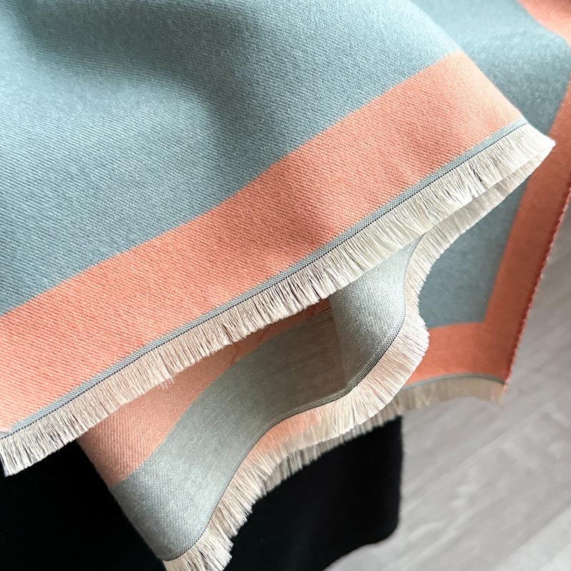 Winter Printed Warm Scarf Women'S High-End Temperament Shawl Dual-Purpose Scarf