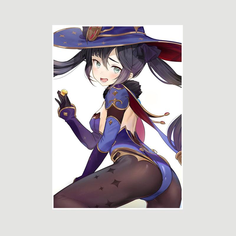 Genshin Impact Series Posters White Paper Anime Girl Poster Mural Home Decor Study Bedroom Bar Cafe Decoration Painting Wall Art Prints