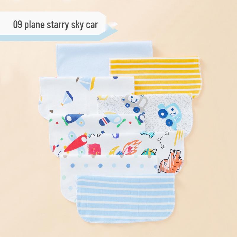 Momscare Cotton Baby Towels, 8-Pack: Small Square/Nursing/Drool Towels