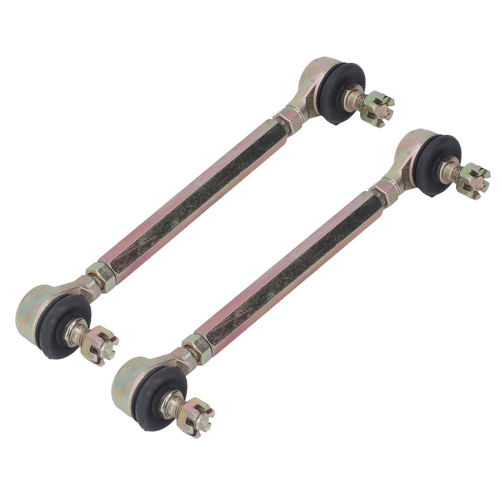 2 Pcs Tie Rod Ball Joint M10 10mm Thread Steel Alloy Sway Bar End Set for 50cc 70cc 90cc 110cc ATV Four Wheeler Quad