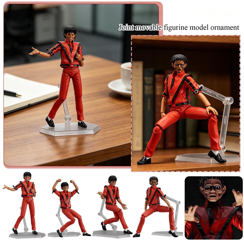 Articulated Poseable Male Figure Model with Adjustable Joints Standing On Display Base for Collectors and Enthusiasts