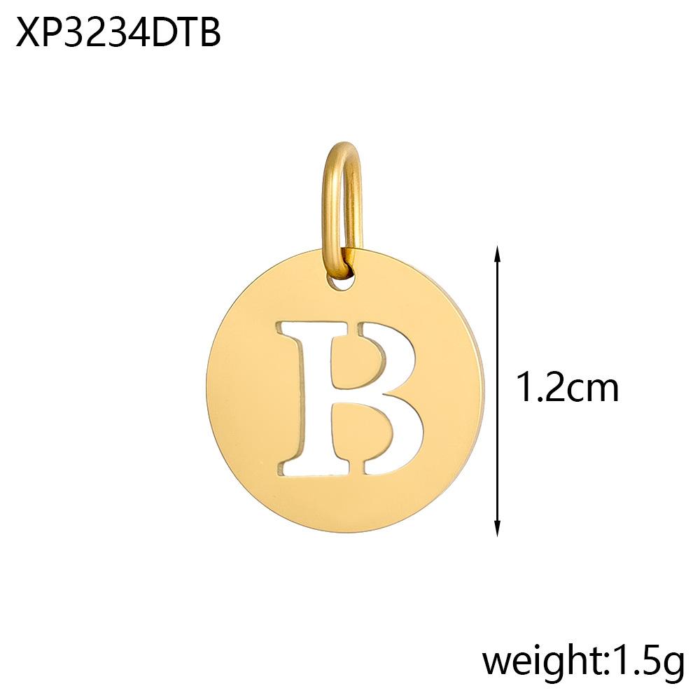CARLIDANA Gold Plated Stainless Steel 26 Letter Charms Set Heart Bubble Initial A-Z Alphabet Letter Pendants for DIY Jewelry